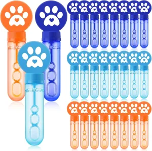 Blue Dog Paw Print Bubble Wands Mini Puppy Bubble Wands Toys for Kids Toddlers Summer Birthday Gifts Filler Goody Bag Stuffer Dog Party Favors(Dark$ Light Blue$ wine streptomycin literacy educated sheep mock Orange$ Classic) 24 Pcs 