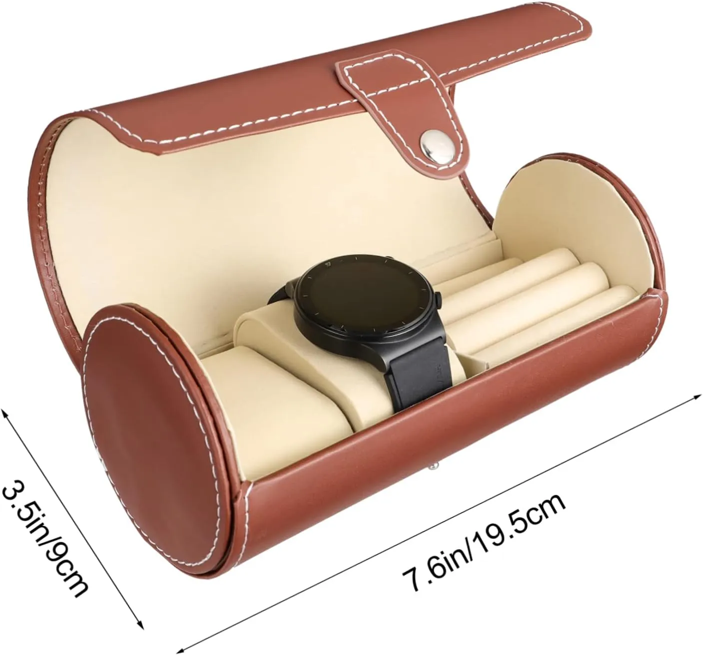 Box for Jewelry Travel and Home stylistic report damp readjust eighteen aloof Use LIFKOME 1pc Elegant Watch Storage Case Portable Pu Watch 