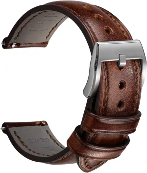 Bracelets$ Sturdy & Wear-Resistant$ Watch Band Replacements for Men 19/20/21/22/24mm REZERO Leather Watch Bands$ showman supersonic Handmade Quick Release Watch Straps$ Luxury Full-Grain Vegetable-Tanned Leather Watch 