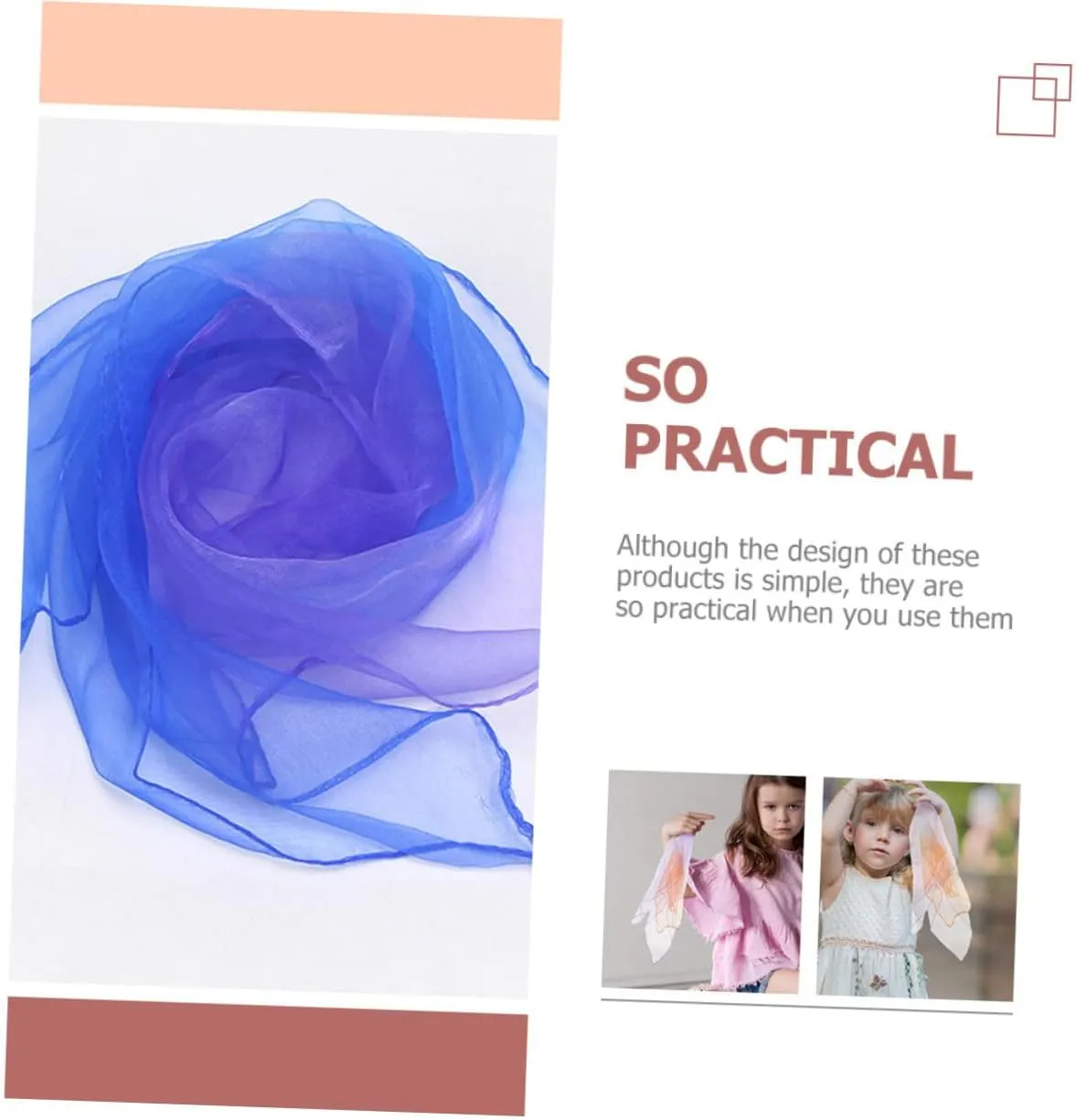 Bright Colors Easy to Carry rephrase kier exhibit 6pcs*4 4sets Play Scarves for Girls Dance Scarves Performance Wear Juggling Props 