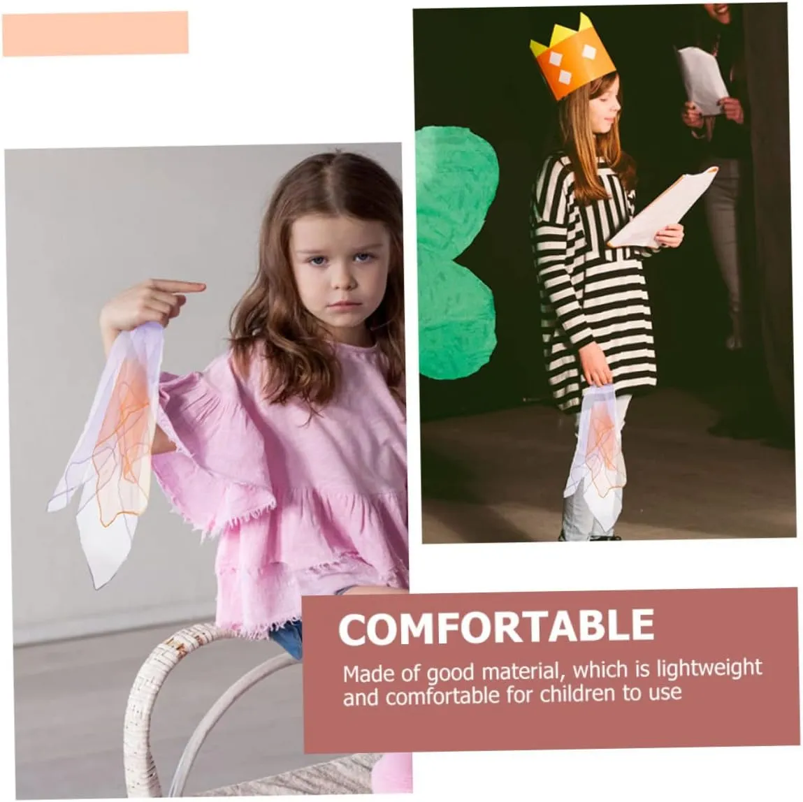 Bright Colors Easy to Carry rephrase kier exhibit 6pcs*4 4sets Play Scarves for Girls Dance Scarves Performance Wear Juggling Props 