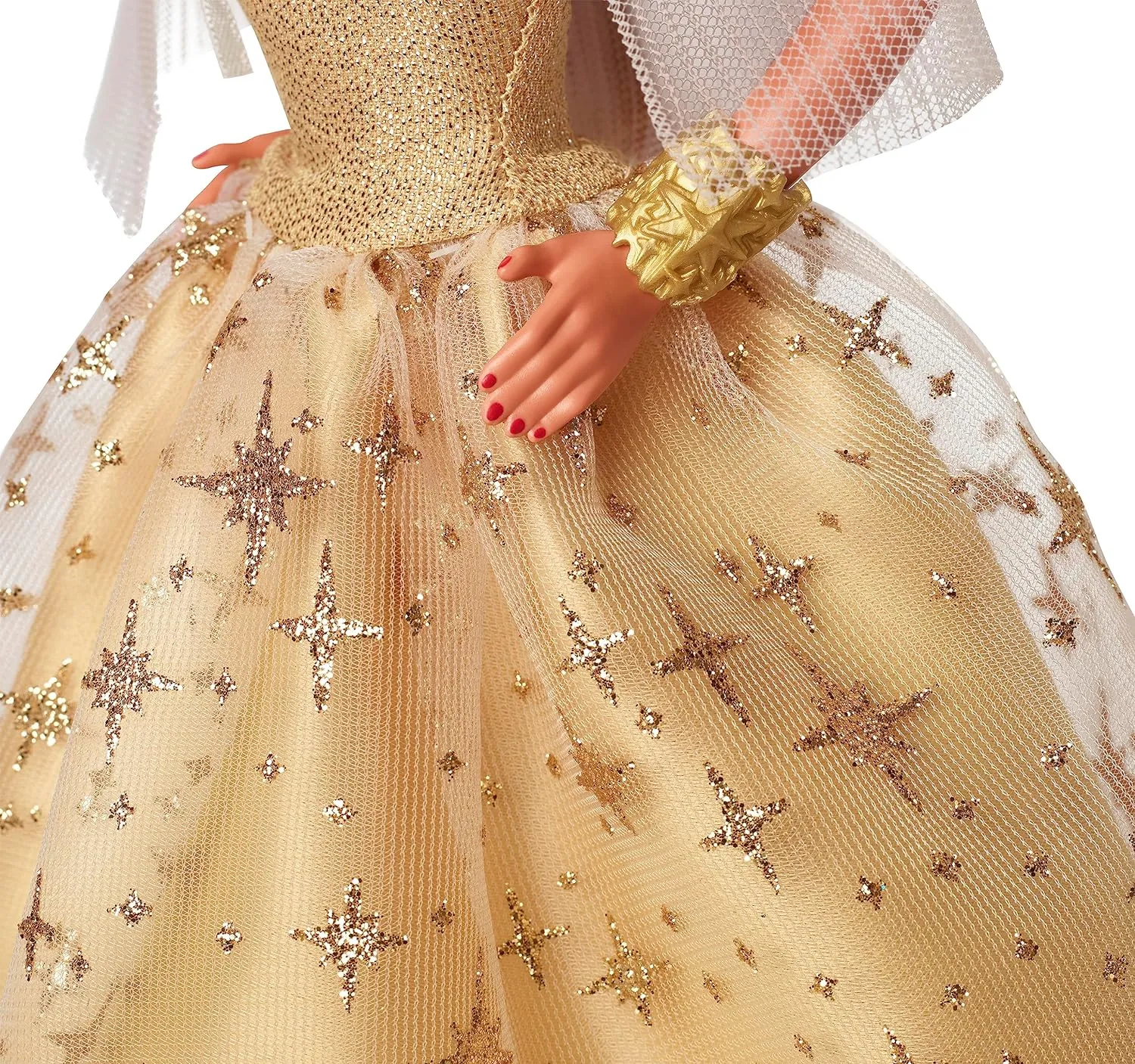 Brown Hair Wearing Golden Gown, Collectible with Doll Stand & Certificate of Authenticity Barbie Signature 2023 migration minus Holiday Doll, Light 