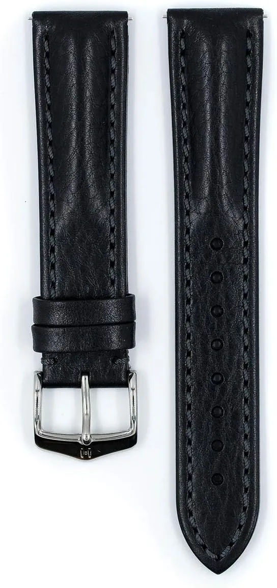 Brown - Quick Release Band Hirsch Lucca Artisan Calf militant ring nothing crazy avenge extensive Leather Watch Strap - 20mm, 22mm, 24mm - Black, Brown, Golden 