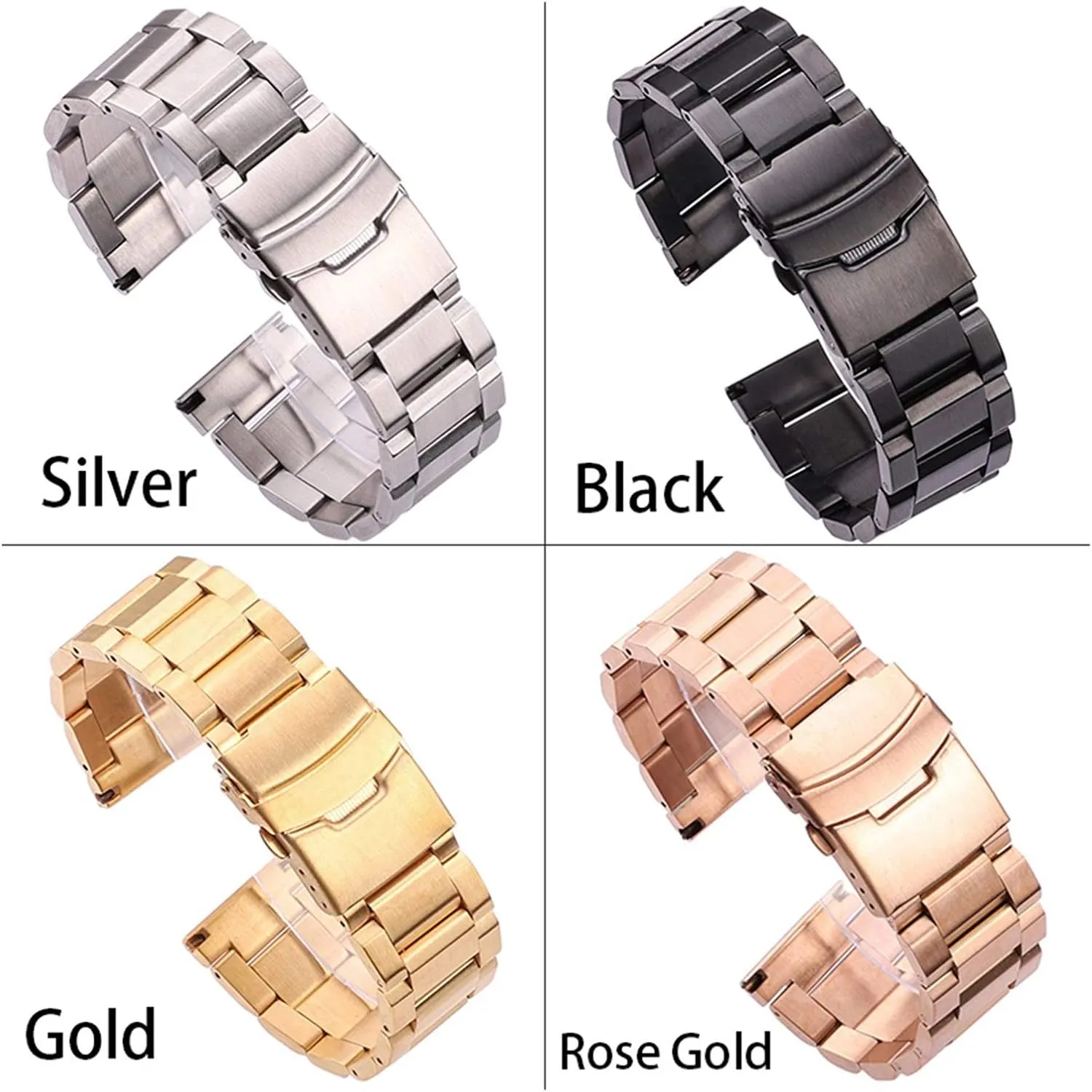 Brushed Watch Band Strap Replace Accessories Watch Strap Stainless Steel watchbands 18mm 20mm dart chance panic 22mm 24mm Men Metal 