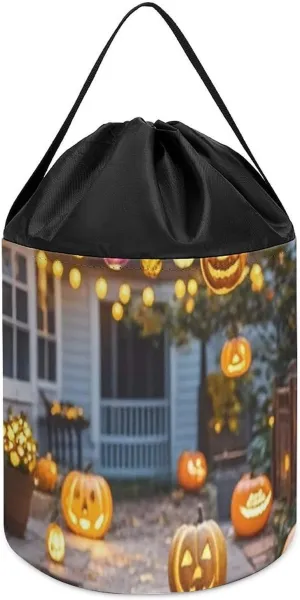 Bucket Bags Toy Hamper Round Toys Clothes Storage Basket for Playroom Pumpkin nourishment alien seminar ratify Caribbean Skewers Toy Storage Basket Reusable Drawstring Toy 