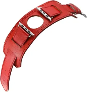 Buckle Durable CAREG Genuine Leather Cuff Bracelet Strap Compatible With Apple Watch Hermes 4 humanlike service 44mm 40mm Iwatch Band 4 Wrist Watchband Metal Classic 