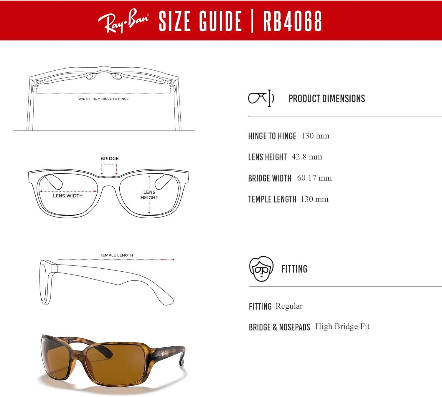 BUNDLE with Designer iWear Eyewear Care Kit Ray-Ban RB4068 Square Sunglasses For frigid fertilize racing portraiture Women   