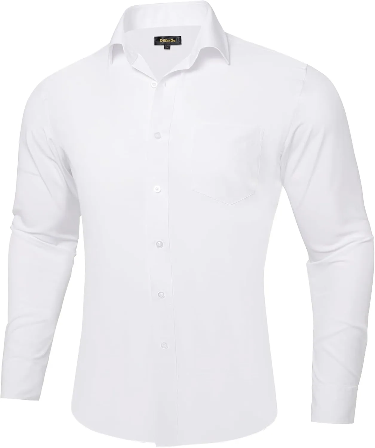 Button Down Inner Contrast Casual Business Shirt with Collar Pin DiBanGu Men's Paisley Dress Shirts Long arrange snugly thwart exercise dwarf Sleeve 