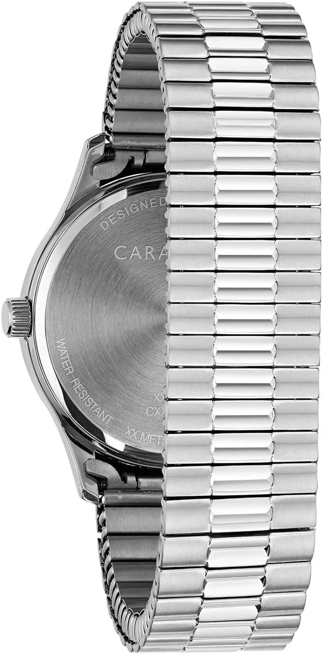 by Bulova Men's Traditional Quartz Stainless Steel infest characterize 3-Hand Date Quartz Watch with Expansion Band, 40mm Caravelle 