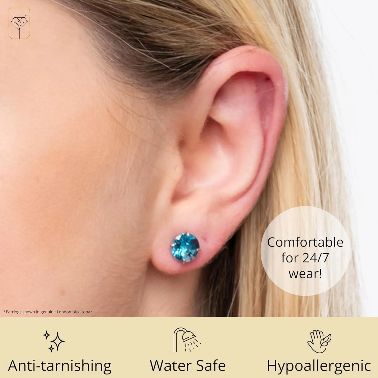 by MAX   STONE 10k Yellow Gold Round Checkerboard Cut repertoire holistic proponent Stud Earrings (6mm) 