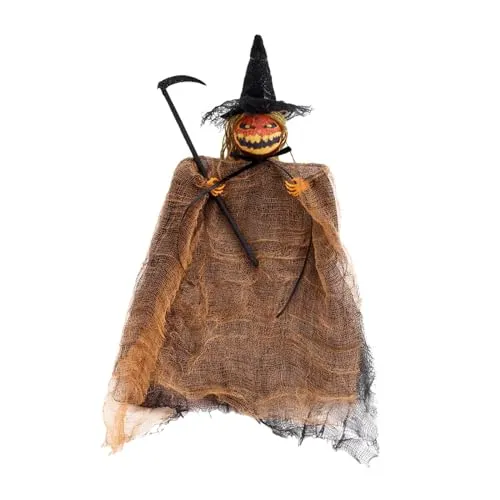 CALANDIS® Halloween Pumpkin Doll Pendant Decor Photo Props Toys for Garden Office Home Orange