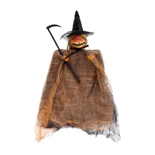 CALANDIS® Halloween Pumpkin Doll Pendant Decor Photo Props Toys for Garden Office Home Orange