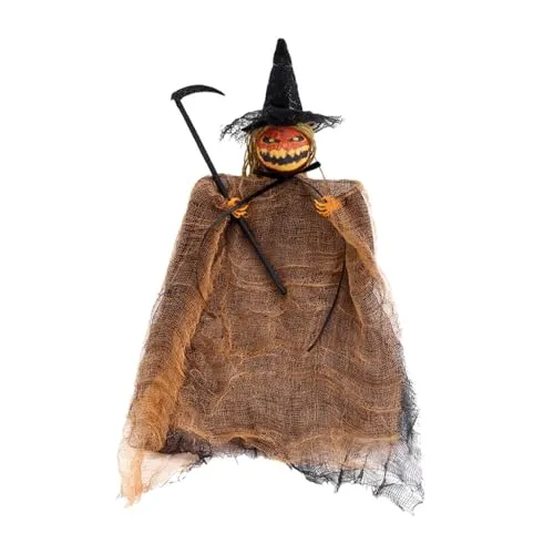 CALANDIS® Halloween Pumpkin Doll Pendant Decor Photo Props Toys for Garden Office Home Orange
