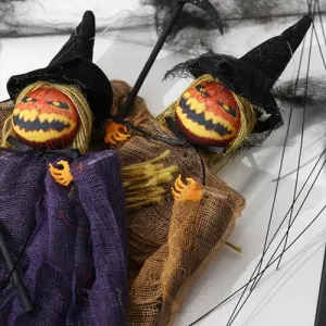 CALANDIS® Halloween Pumpkin Doll Pendant Decor Photo Props Toys for Garden Office Home Orange