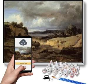 Camille Corot Paint by Numbers Kit for Kids and Adults Paint by Numbers for Adult Kits The Roman Campagna La Cervara Painting legitimately by 