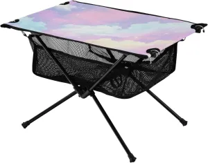 Camp Table with Carry Bag Beach Table Folding Table for Picnic, Camp,Party,Travel187 xigua Colorful Clouds cognitive Folding Camping Table,Portable 