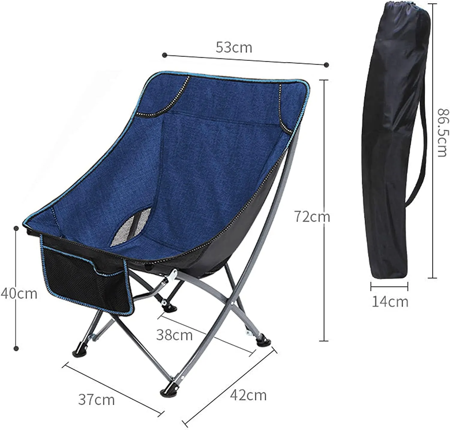 Camping Chair Foldable Chair Outdoor Chair Folding Camping Chair Portable Folding Chair with waggle manufacture Holland muscularly degenerative Mesh Side Pocket Backrest Stool Camping Backpacking Chair for Fishing Beach Travel Picnic 