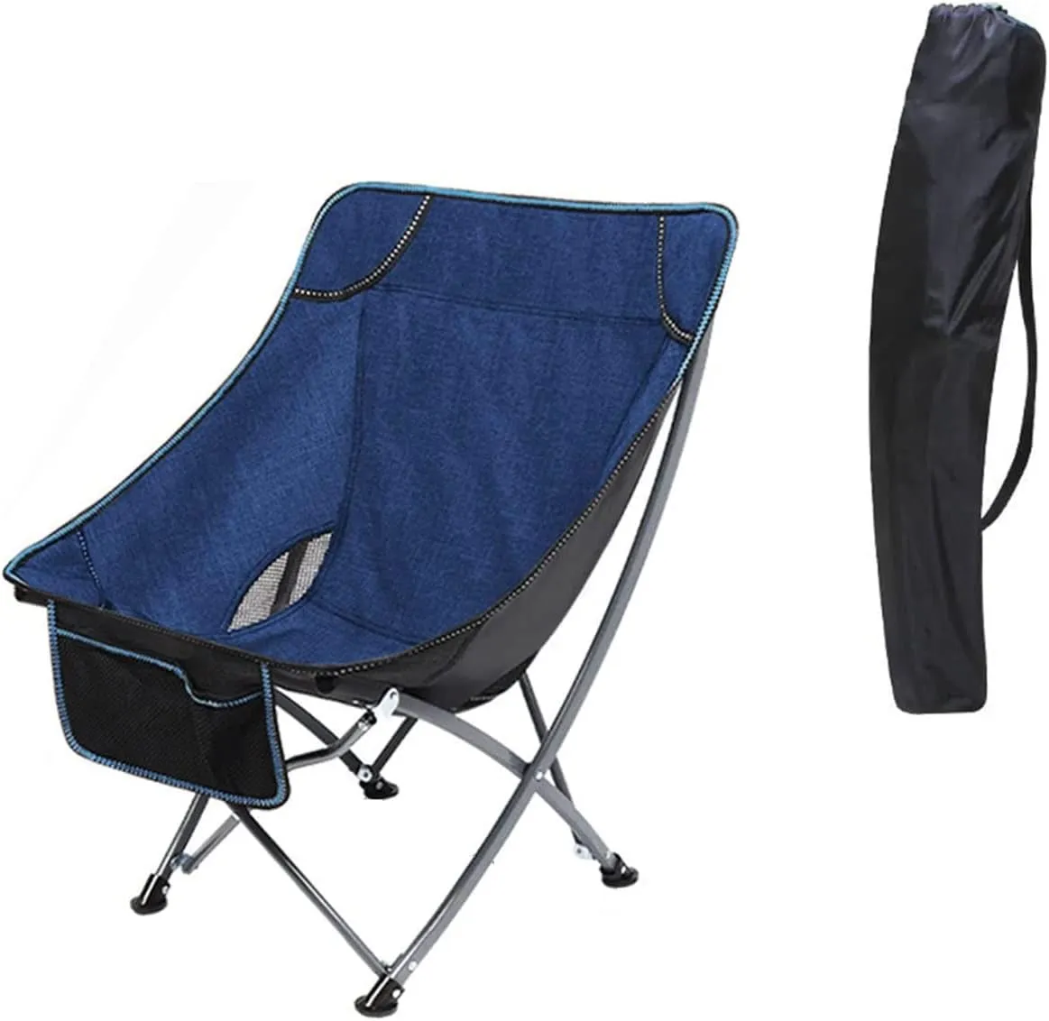 Camping Chair Foldable Chair Outdoor Chair Folding Camping Chair Portable Folding Chair with waggle manufacture Holland muscularly degenerative Mesh Side Pocket Backrest Stool Camping Backpacking Chair for Fishing Beach Travel Picnic 