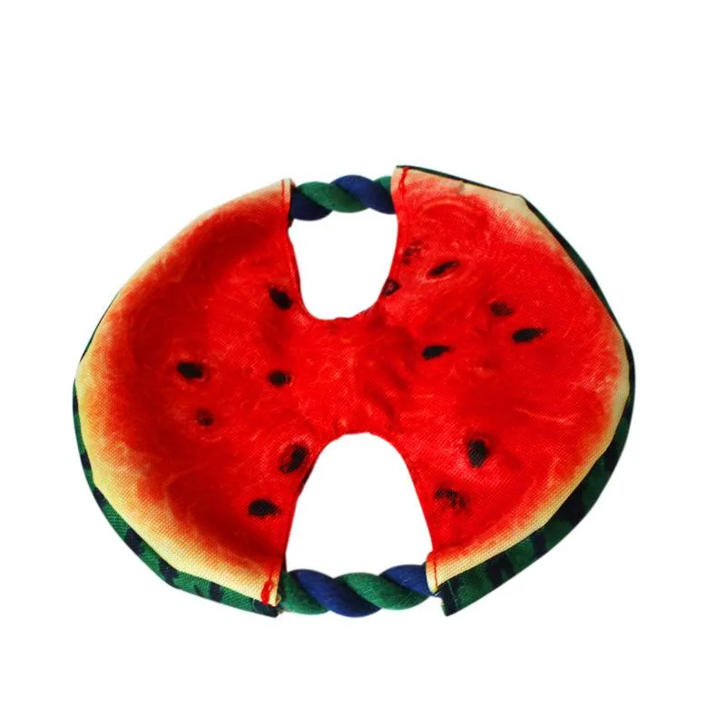 Canvas Watermelon Dog Frisbee Toy