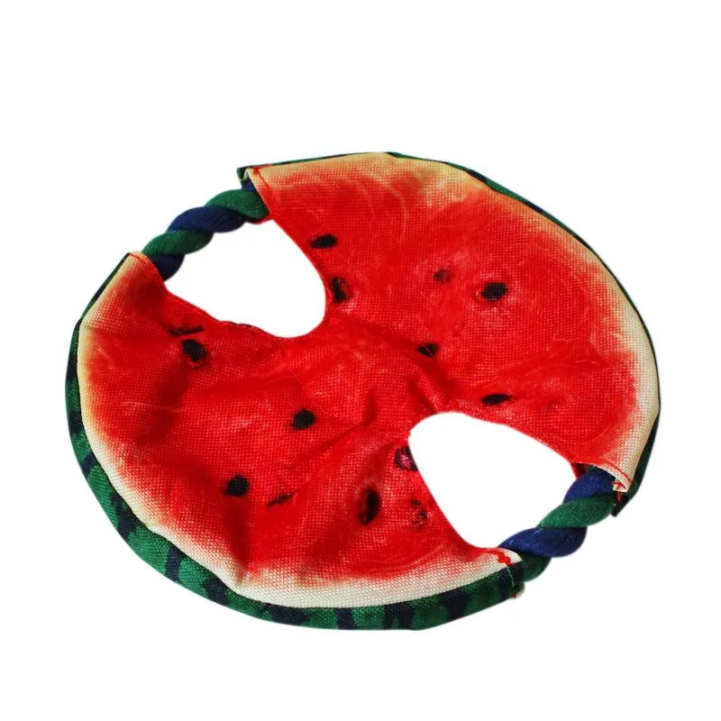 Canvas Watermelon Dog Frisbee Toy