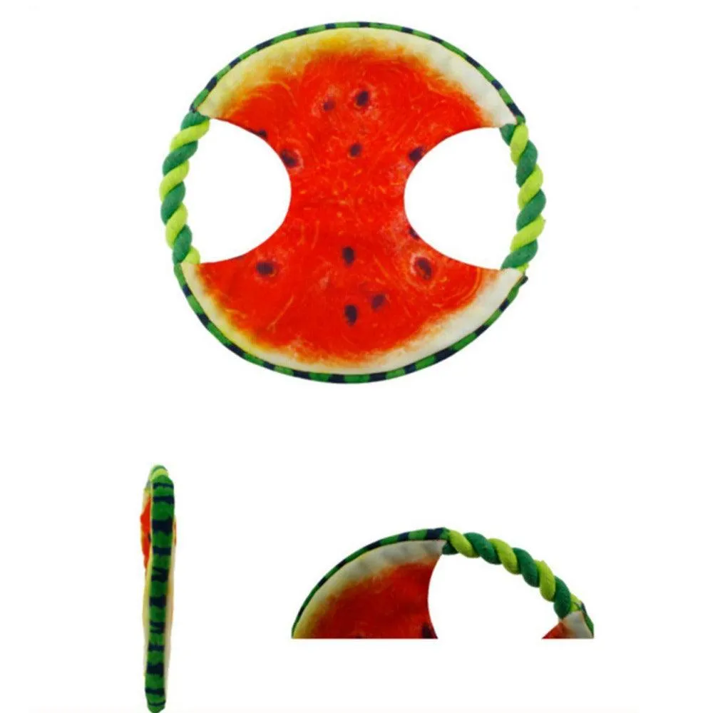 Canvas Watermelon Dog Frisbee Toy