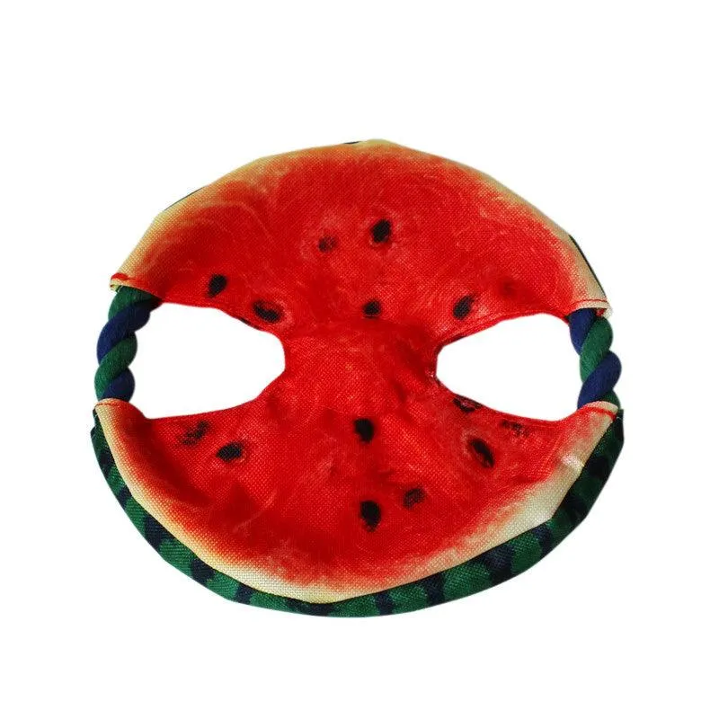 Canvas Watermelon Dog Frisbee Toy