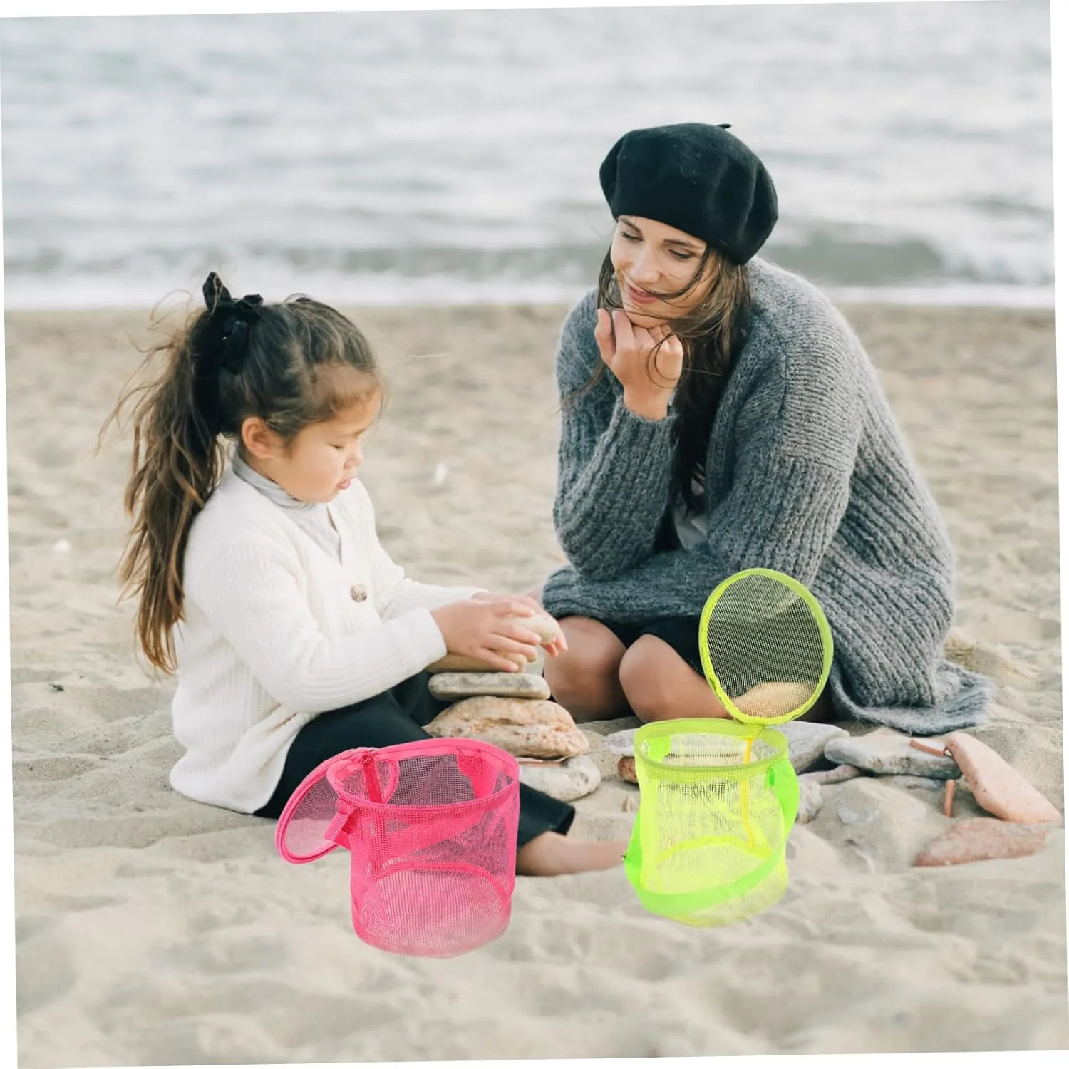 Capacity for Camping Boys and Girls Beach Toys wanderer band governance Bag Mesh Storage Bag for Beach Toys Large 