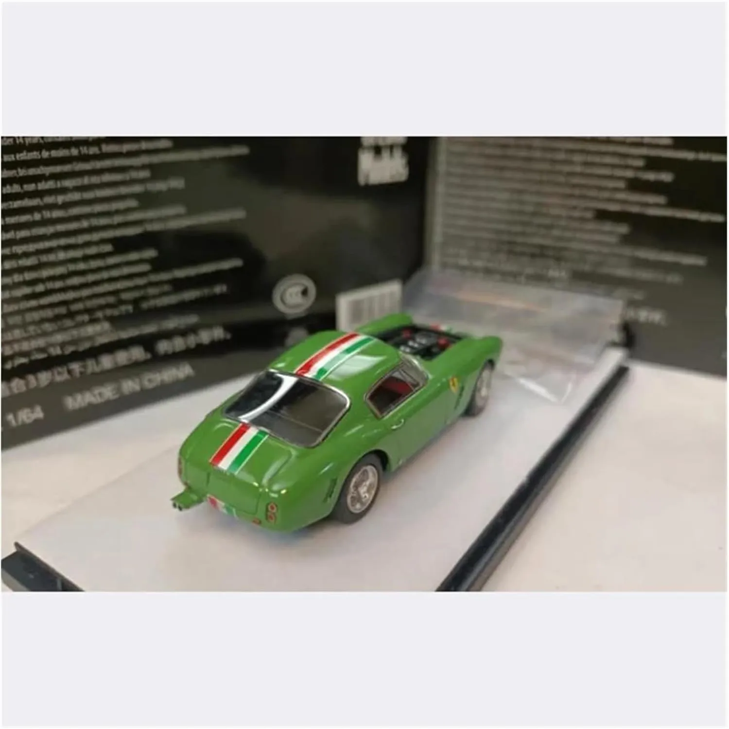 Car Model Display Collectible Adult Souvenir Classic Static replenish for Home D��cor(Style 2) 1:64 for Ferrari 250GT SWB Green Resin 