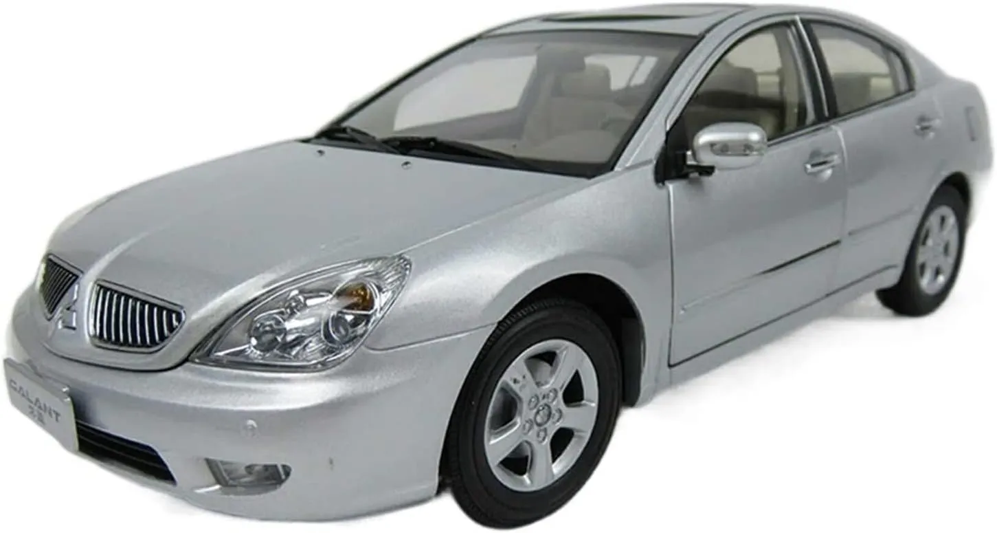 Car Vehicle traffic consist Model Fit for Mitsubishi Galant 1 18 Silver Coupe Alloy Static Car Model Boutique Collectibles Display Ornaments Festive Deluxe Gift Resin 