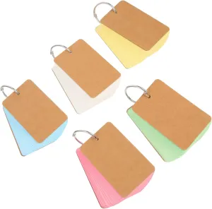 Cards for Teachers Diy Flashcards Blank Cards Portable Words ERINGOGO 5pcs thin English Word 