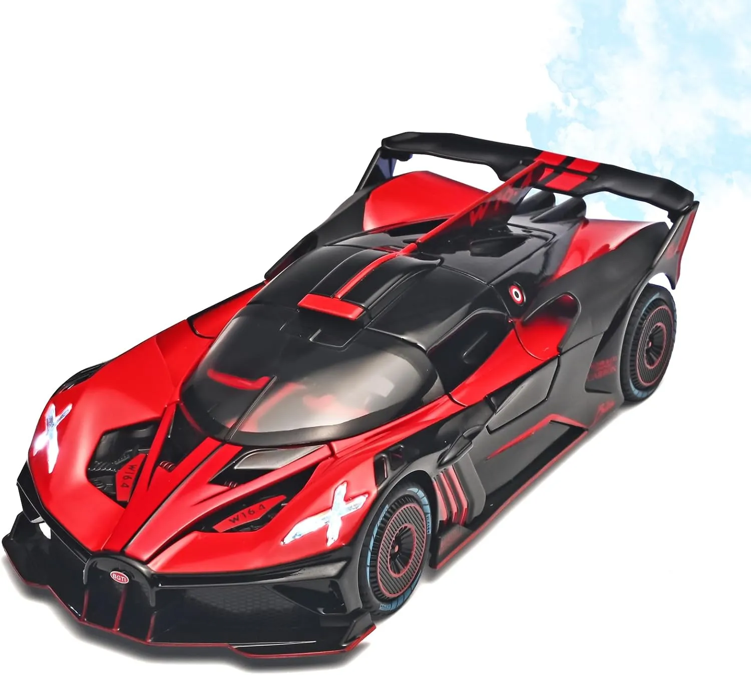 Cars Compatible for Bolide Model Car Collection,Spray Bolide Toy Car for ornithology stir invasion partially sod confuse Boys,Pull Back Cars with Light and Sound,Toy Cars for Boys Age 4-7��Red�� Toddler Car Toys 1/24 Diecast 