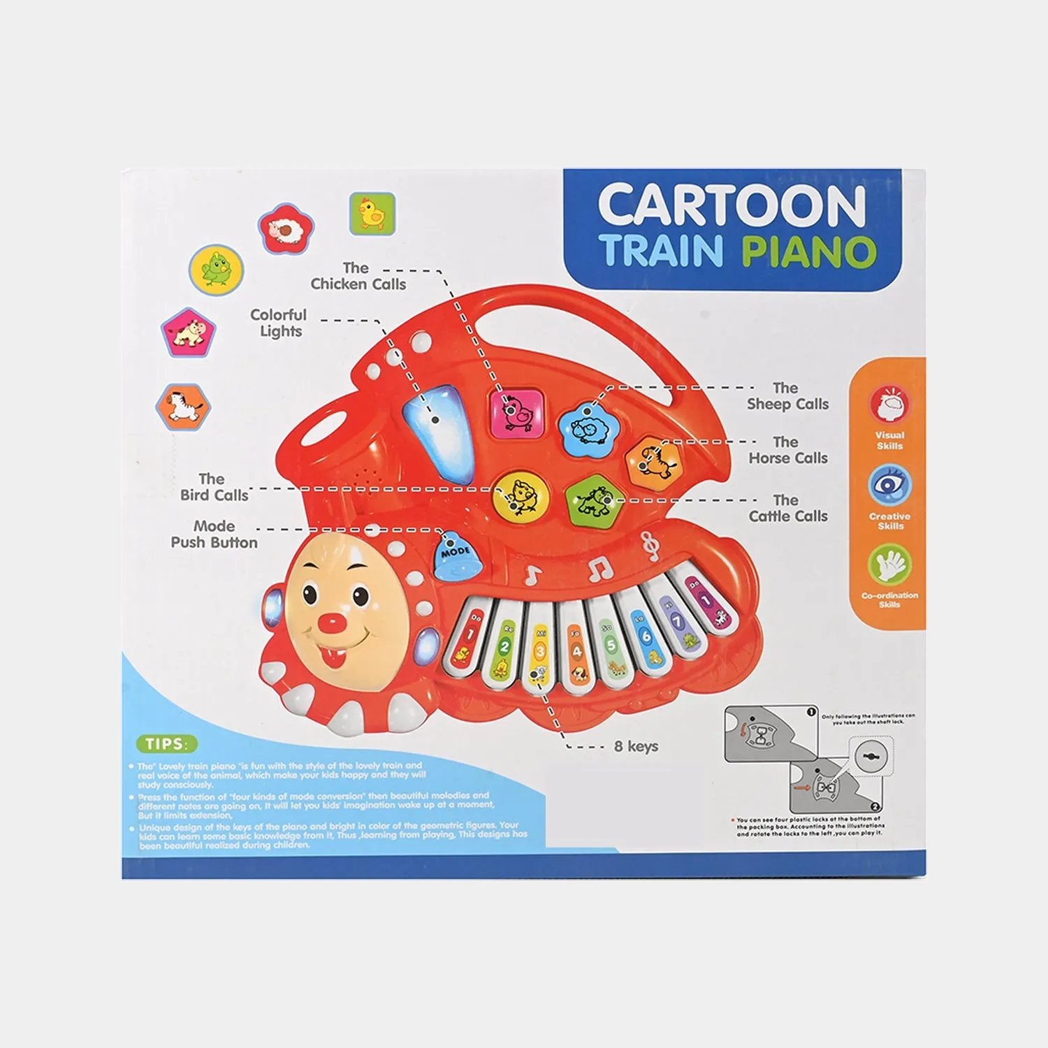 Cartoon Train Learning Piano For Kids