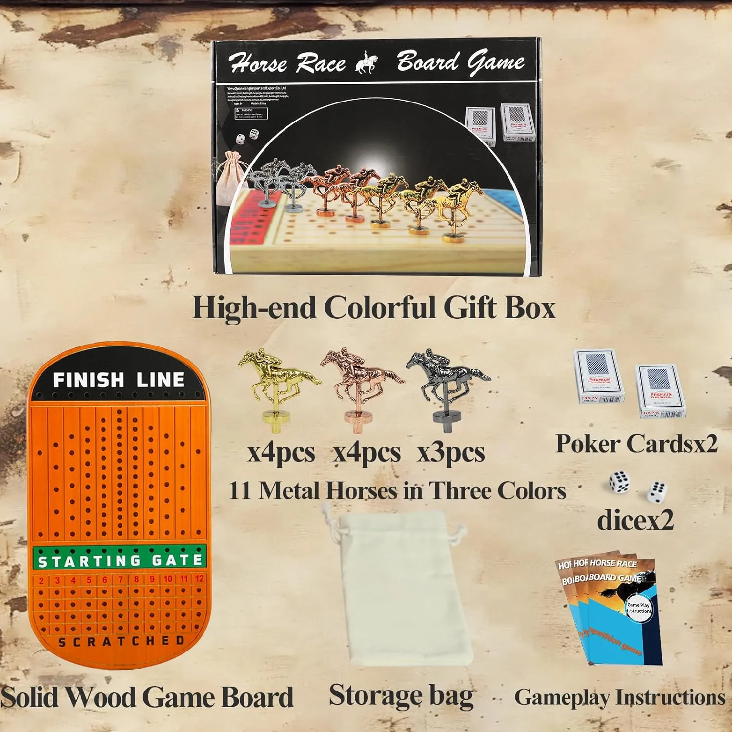 carving telescope herb setup resistance Racing Board Game Thicken Wood Horse Race Card and Dice Board Game Luxury Edition Set with 11 Metal Horses$2 Dices and 2 Boxes of Cards�� Large 21 inches Horse 