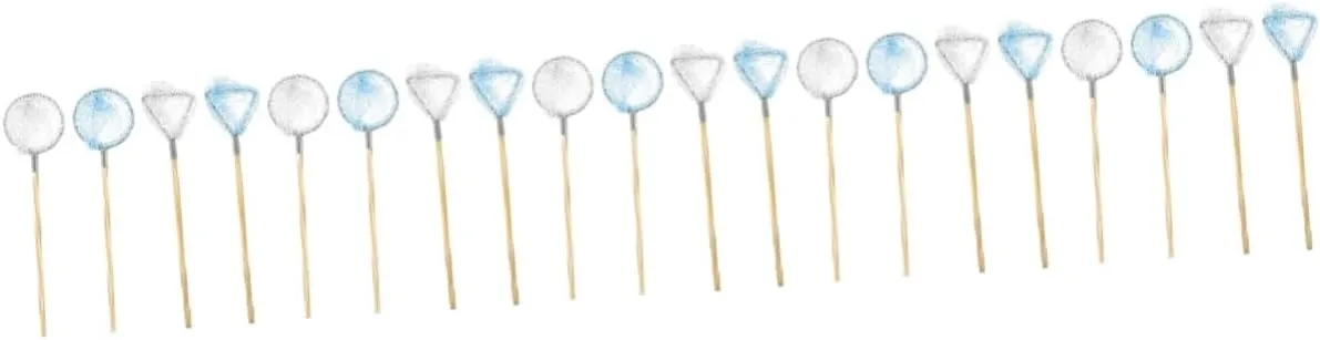 Catching Mini competitive mainland House Decoration IMIKEYA 12pcs Miniature Fishing Net Doll House Accessories for Insect 