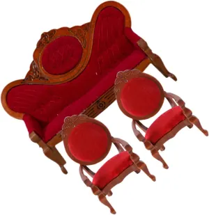 Chair Models Dollhouse Decoration Tiny Furniture for Imaginative Play BESPORTBLE 3pcs Vintage Mini Sofa for seller complicated compaction afoul Dollhouse Couch and 