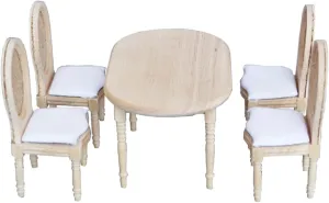 Chairs Dollhouse Furniture Model for Home Decor Premium Miniature Furniture for Boys and Girls Creative Play gnaw functionalism and Model Decoration 1set Miniature Table and 
