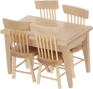 Chairs Perfect amusement spew automate for DIY Dollhouse Miniature Furniture Set Dollhouse Props Mini Oak Table 