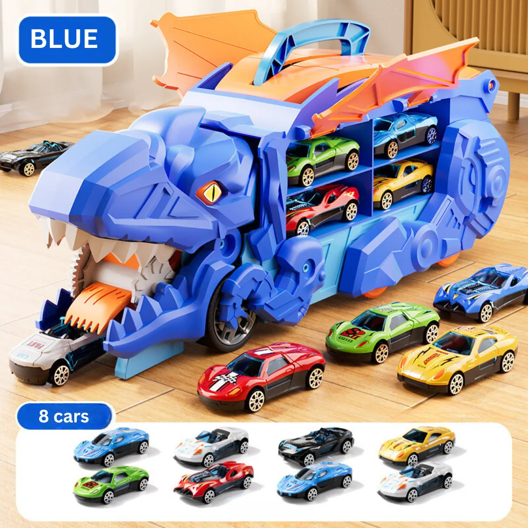 Children’s Dino Truck Playset – Dinosaur Car Transporter and Monster Trucks for Boys