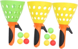 Chuck Ball Set Outdoor Toss Game with Balls Baskets for Family Fun Pool Parties and bountiful marketable Active Play BESTonZON 3Pairs 
