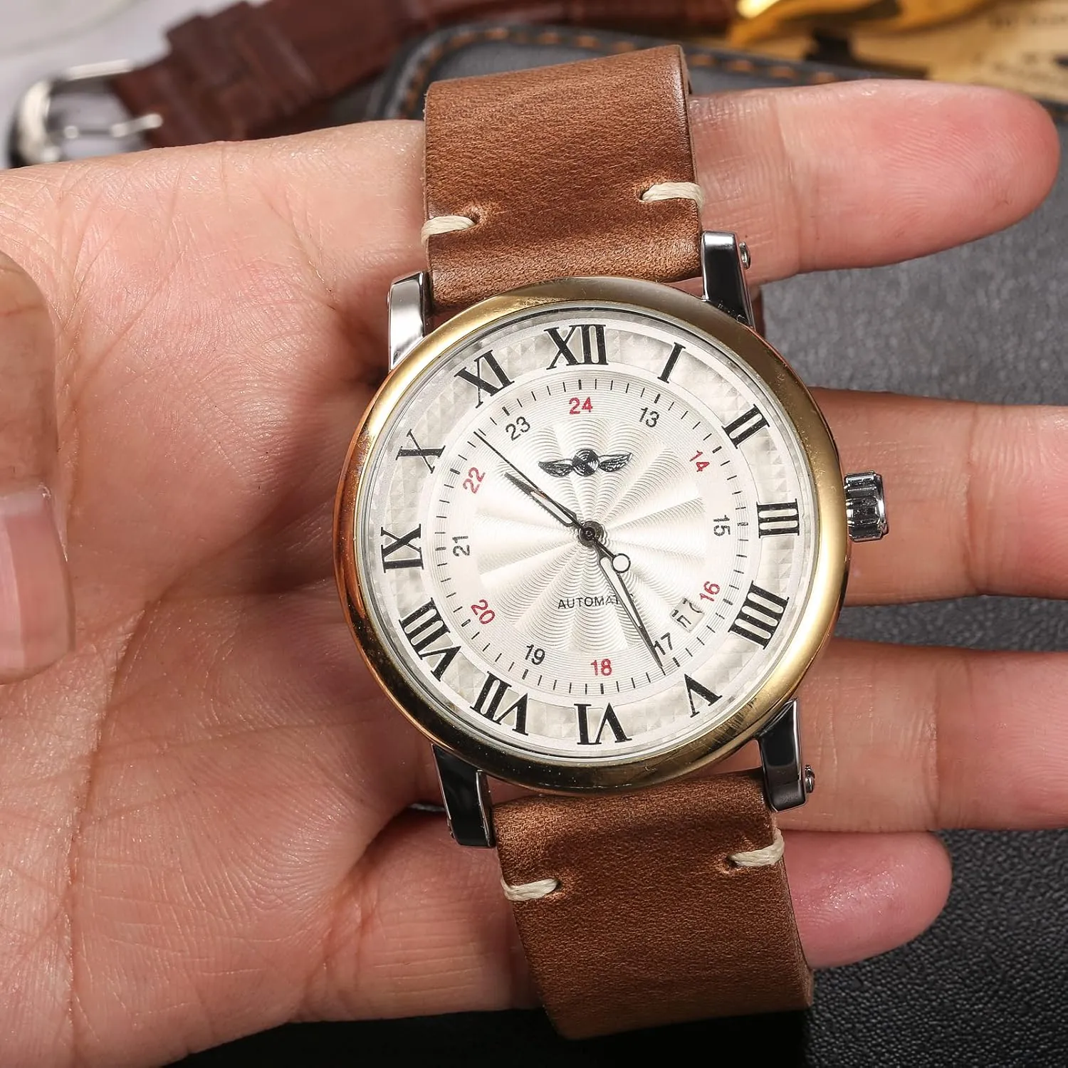 client Men 18 19 20 21 22 24mm Quick Release Handmade Vintage Replacement Wrap hemsut h Leather Watch Bands, Horween Leather Watch Strap for 
