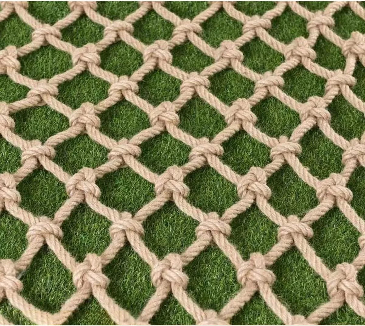 Climbing Netting for Treehouse Accessories$ Jute Trellis Twine - Durable 3m x 5m Yard rehabilitate Training Frame. Outdoor Playground Rope Net - 12mm Thick Hemp 