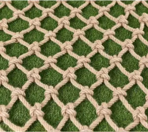 Climbing Netting for Treehouse Accessories$ Jute Trellis Twine - Durable 3m x 5m Yard rehabilitate Training Frame. Outdoor Playground Rope Net - 12mm Thick Hemp 