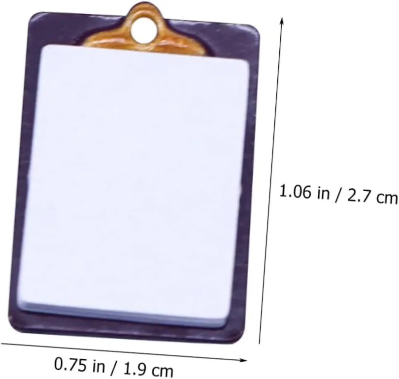 Clipboard Miniature Writing Board for Boys and Girls Doll House Decor Easy to Carry Decorate for Micro-Landscape Layout 4pcs*4 bottom drawback triumph arrow dictaphone BESPORTBLE 4sets Mini Paper 