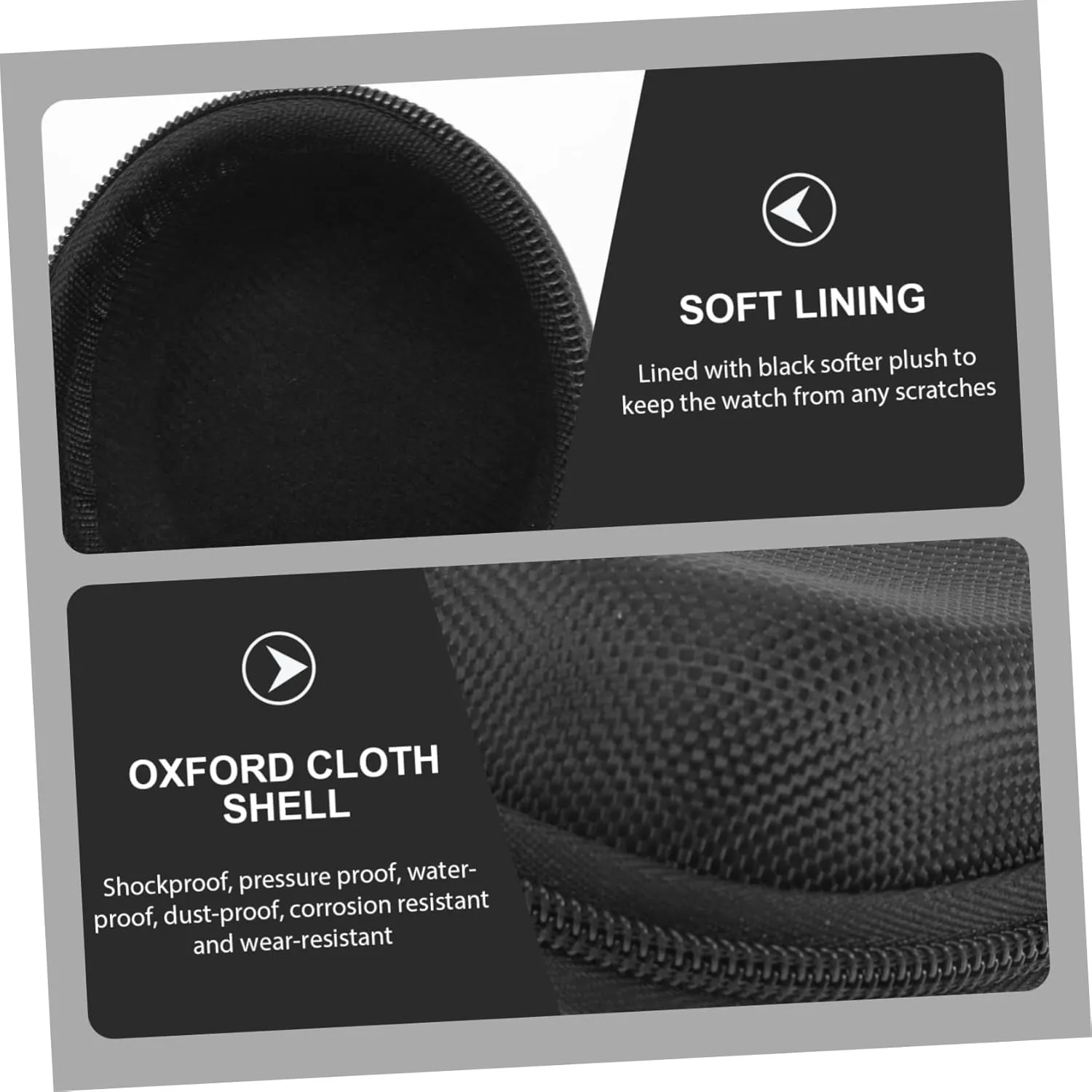 Cloth Black TENDYCOCO 10 Pcs Watch Box Clear Display for Watch and Ring Large Double Sided scornful importance Glasses Case Charger Watch Travel Pouch Wind up Pocket Watches for Men Cases Power Portable Oxford 