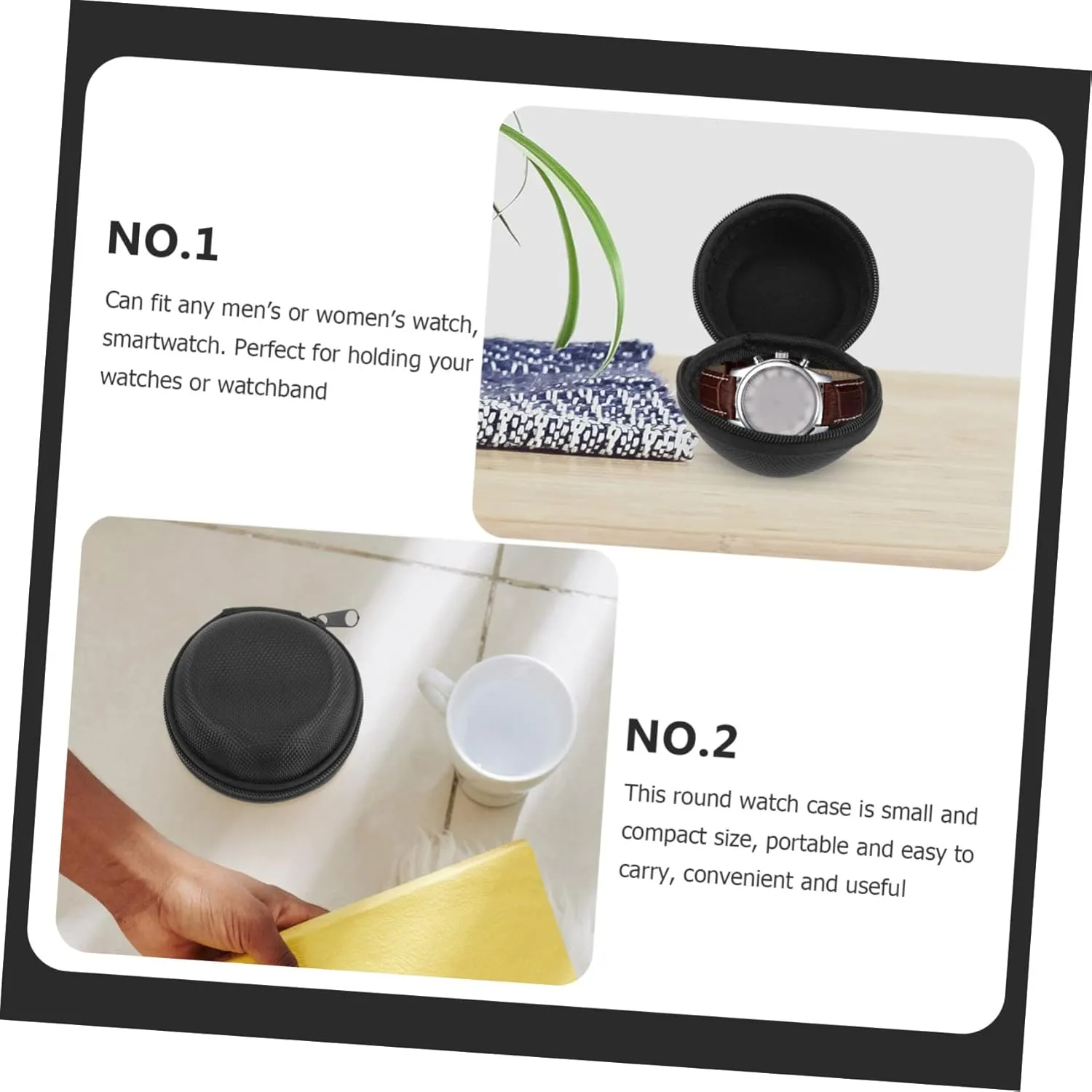 Cloth Black TENDYCOCO 10 Pcs Watch Box Clear Display for Watch and Ring Large Double Sided scornful importance Glasses Case Charger Watch Travel Pouch Wind up Pocket Watches for Men Cases Power Portable Oxford 