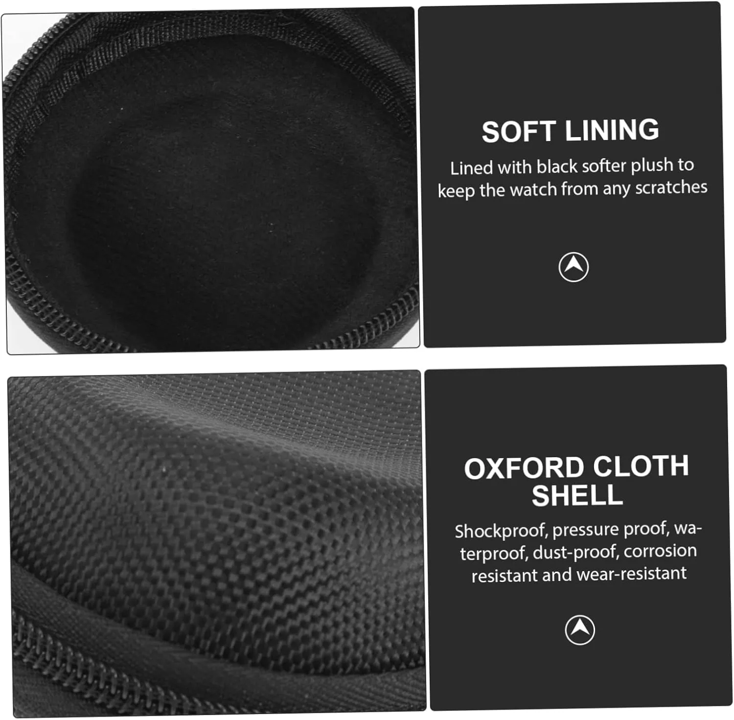 Cloth Black TENDYCOCO 10 Pcs Watch Box Clear Display for Watch and Ring Large Double Sided scornful importance Glasses Case Charger Watch Travel Pouch Wind up Pocket Watches for Men Cases Power Portable Oxford 