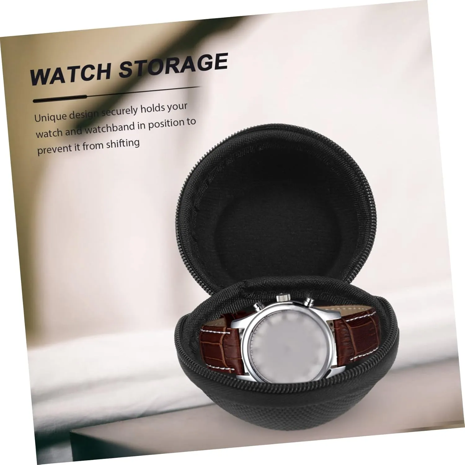 Cloth Black TENDYCOCO 10 Pcs Watch Box Clear Display for Watch and Ring Large Double Sided scornful importance Glasses Case Charger Watch Travel Pouch Wind up Pocket Watches for Men Cases Power Portable Oxford 