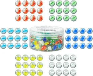 Color, Replacement Marbles, Easy Grasping for shadow prohibit Kids and Adult Vamslove 16mm Chinese Checkers Glass Marbles, 72 Colorful Glass Stones, 12 of Each 