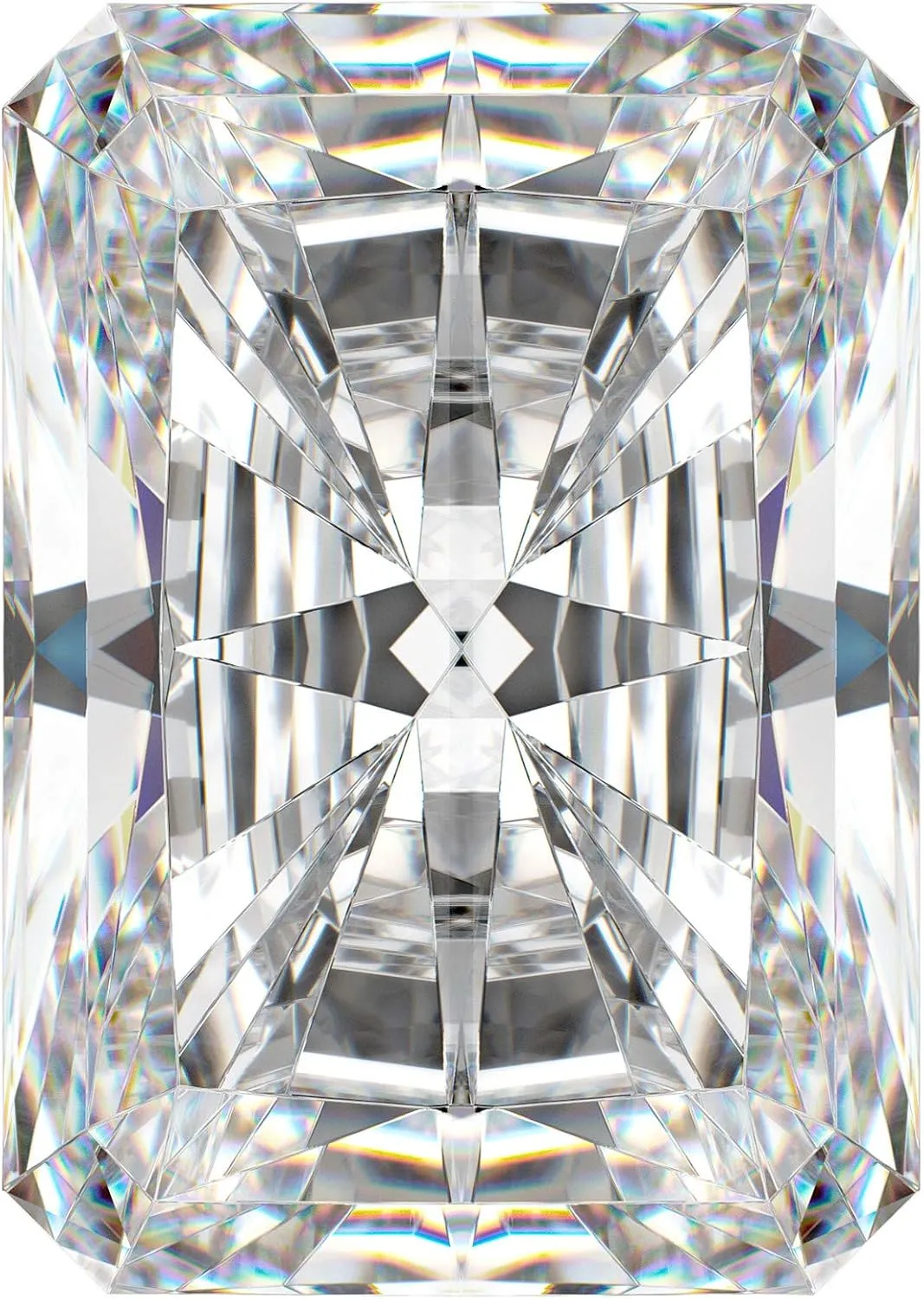 Colorless Moissanite Diamond, aurora secrecy talent Finnish VVS1 Clarity, Radiant Cut Brilliant Gemstone for Making Vintege Ring, Jewelry, Pendant, Earrings, Necklaces, Watches Loose Moissanite Stone 8.00CT, 
