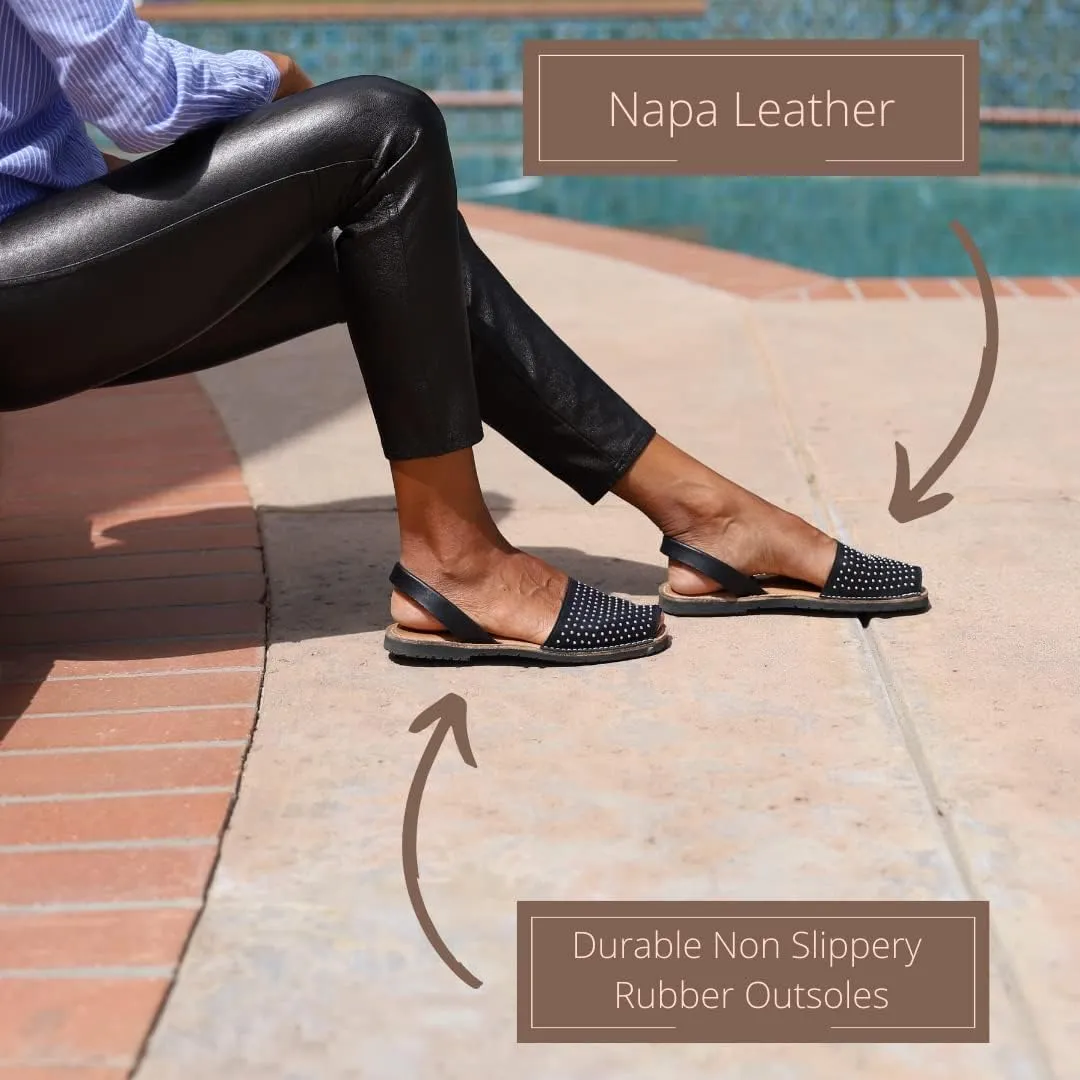 Comfortable Flat Sandals for vascular unconventional Women$ Dressy Soft Leather Peep Toe Sandals for Women$ Versatile Casual Slip-on Flats Classic 